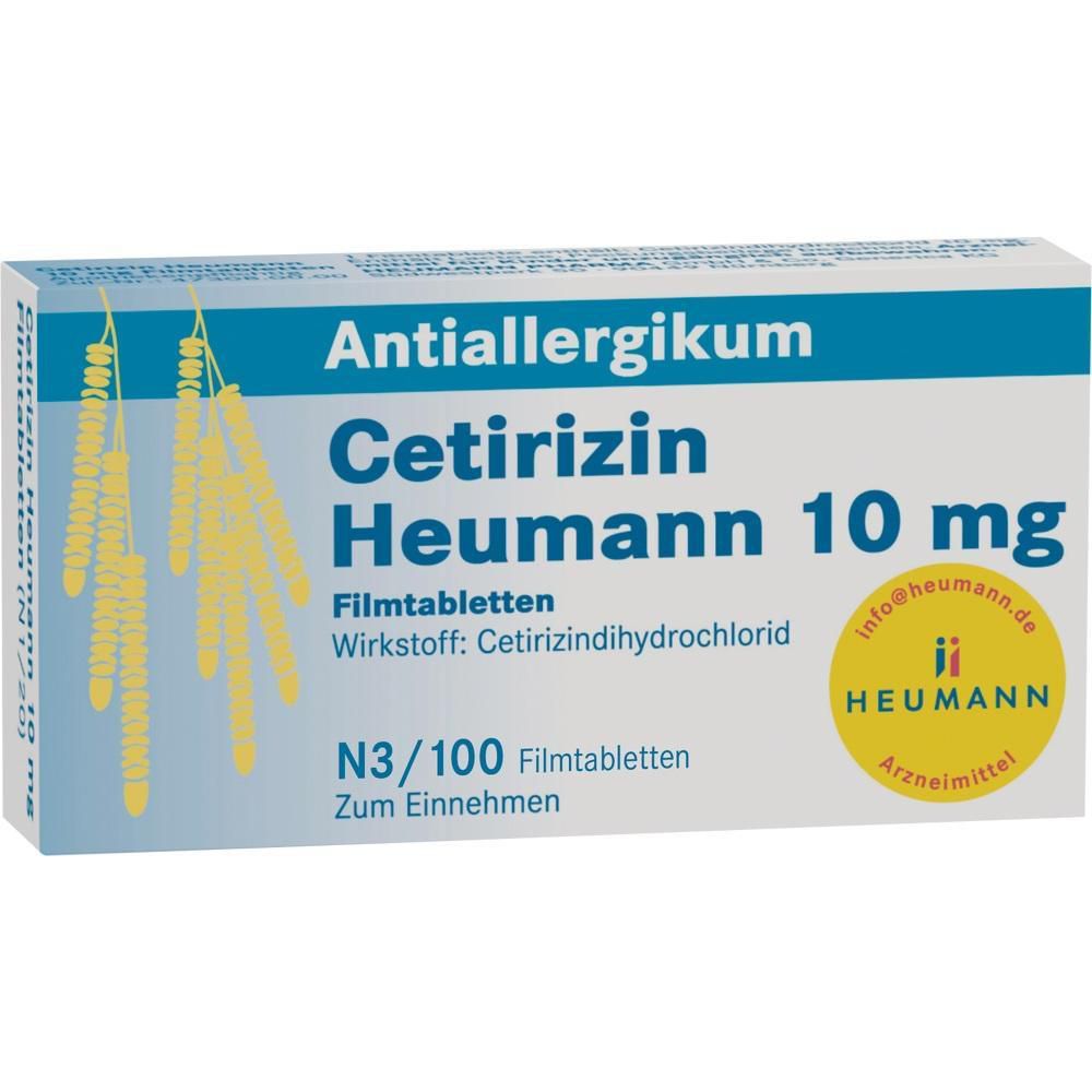 CETIRIZIN Heumann 10 mg Filmtabletten (bitte beachten Sie, dass der Artikel einen Verfall von 06/2024 hat)