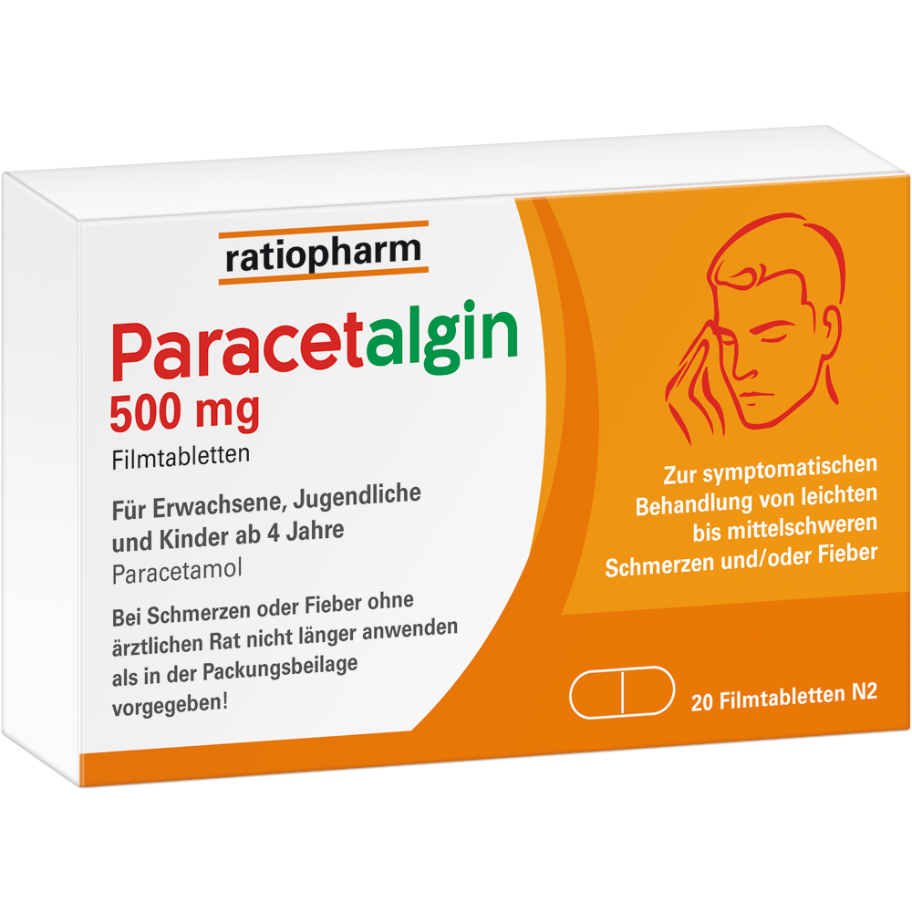 PARACETALGIN 500 mg Filmtabletten   ( bitte beachten Sie, dass der Artikel einen Verfall von 12-22 hat )